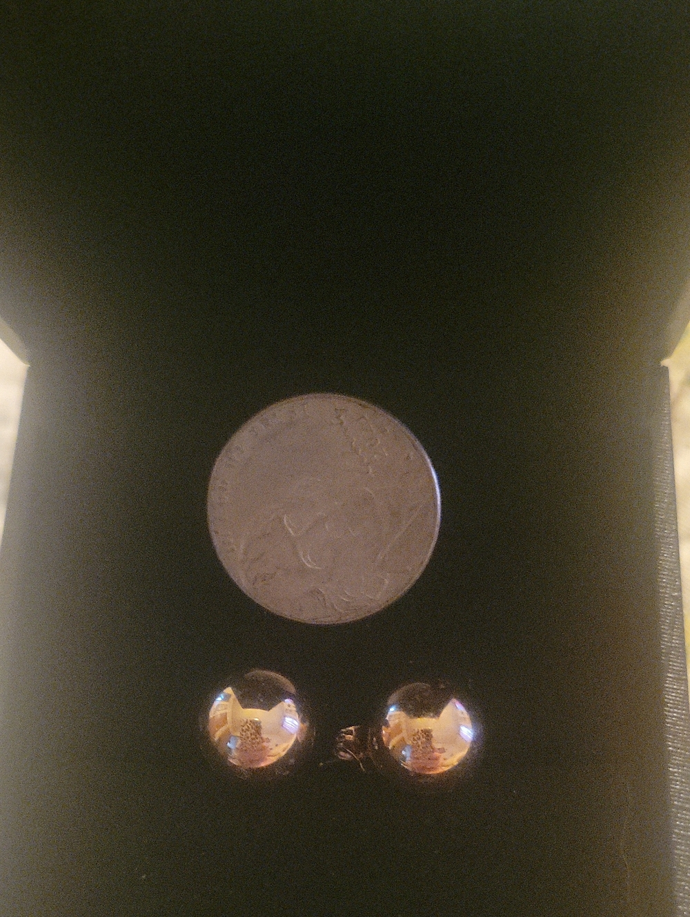 Large Pink Gold Ball Stud Earrings